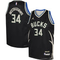 Milwaukee Bucks Giannis Antetokounmpo Jordan Brand Youth Swingman Jersey - Statement Edition - Black