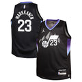 Utah Jazz Lauri Markkanen Jordan Brand Youth Swingman Jersey - Statement Edition - Black