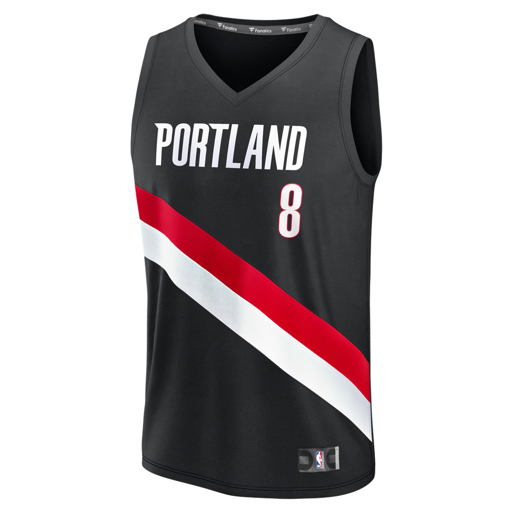 Portland Trail Blazers Deni Avdija Fanatics Fast Break Replica Jersey - Icon Edition - Black