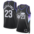 Utah Jazz Lauri Markkanen Jordan Brand Unisex 2024/25 Swingman Jersey - Statement Edition - Black