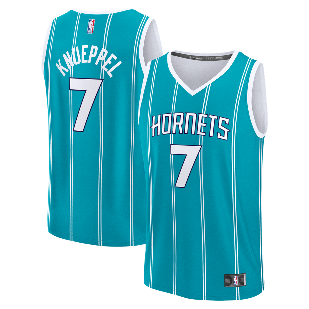 Charlotte Hornets Kon Knueppel Fanatics 2025 NBA Draft First Round Pick Fast Break Replica Jersey - Icon Edition - Teal