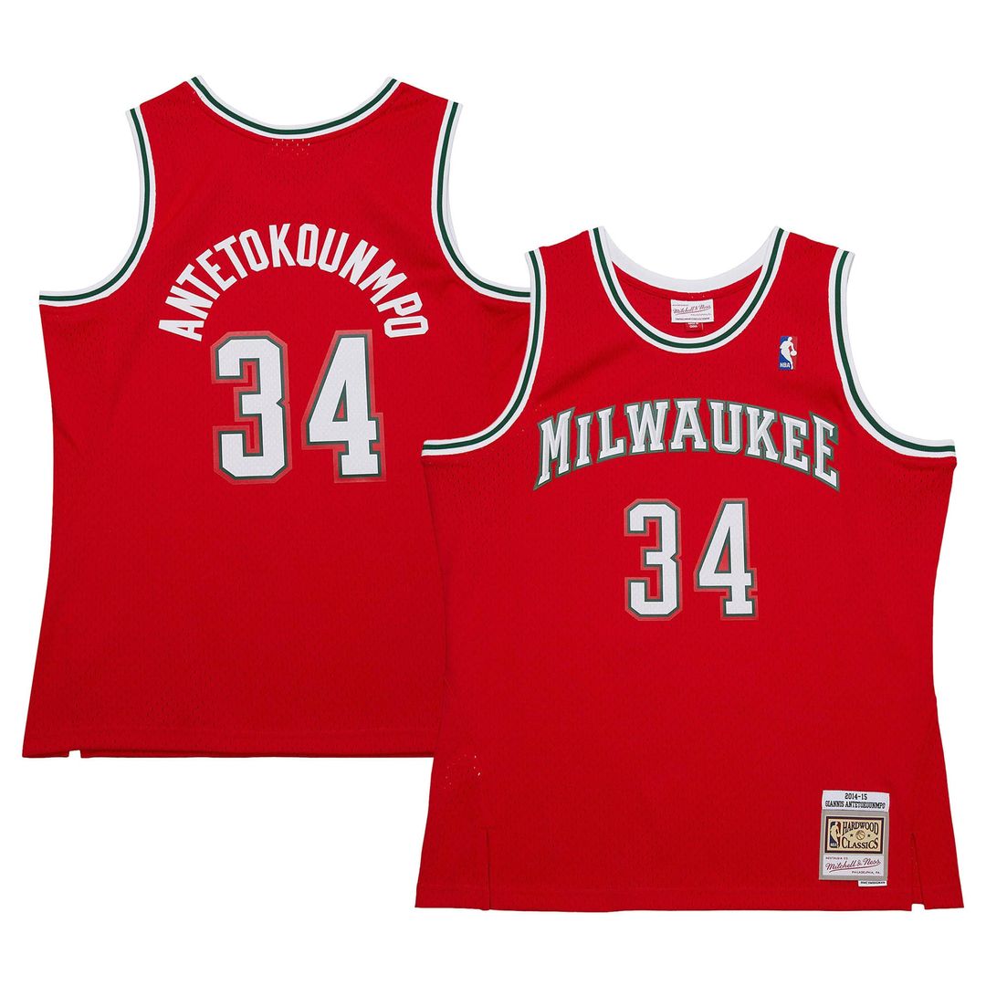 Milwaukee Bucks Giannis Antetokounmpo Mitchell & Ness 2013/14 Hardwood Classics Swingman Jersey - White