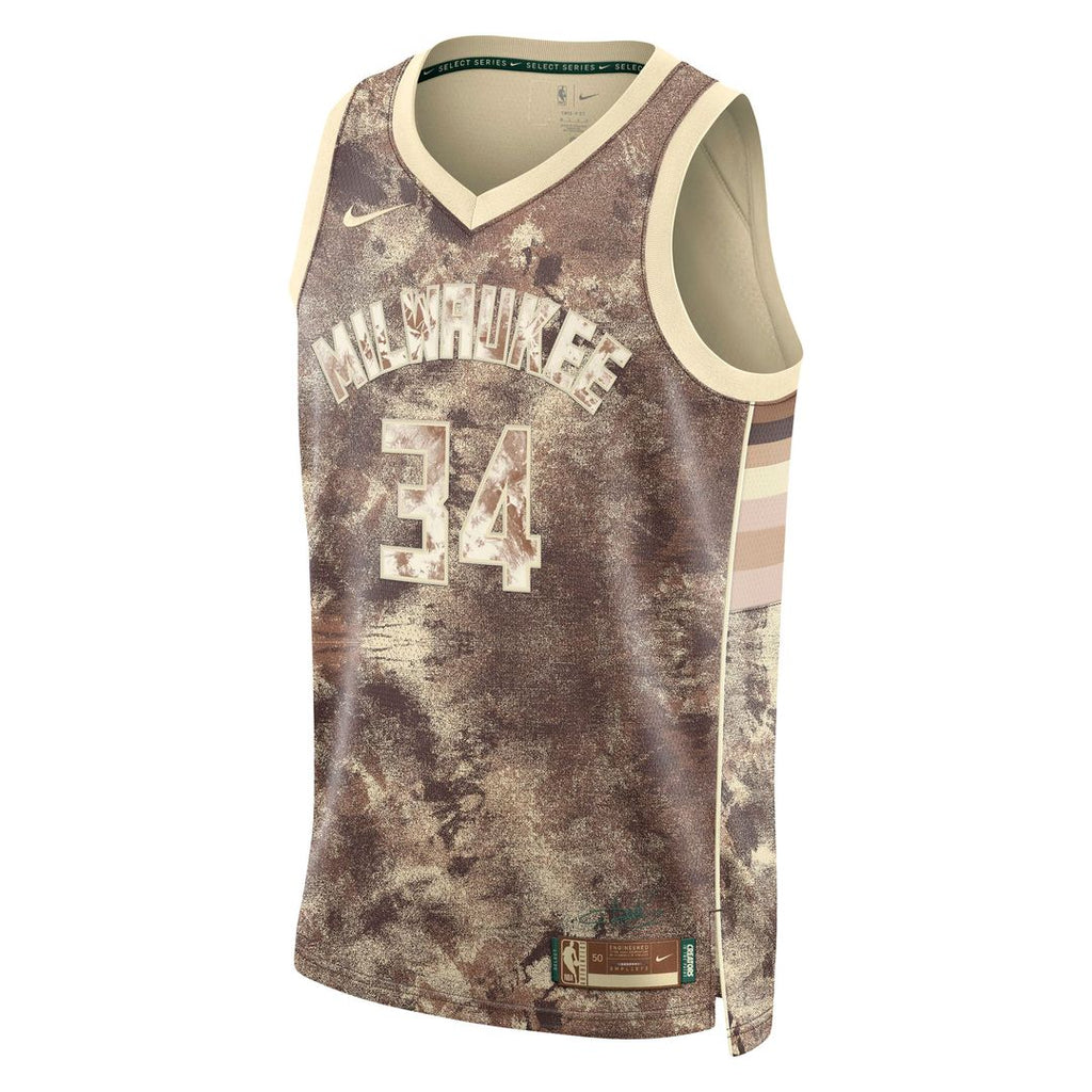 Milwaukee Bucks Giannis Antetokounmpo Nike Unisex Select Series Swingman Jersey - Brown