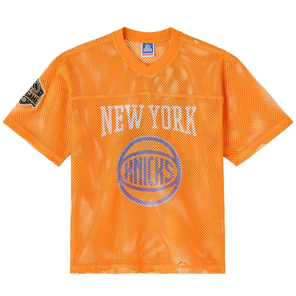 New York Knicks OVO x NBA Mesh Football Fashion Jersey - Orange