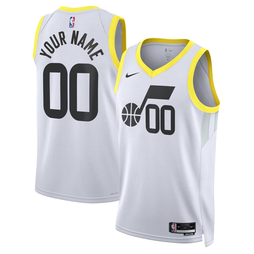 Utah Jazz Nike Unisex Swingman Custom Jersey Gold - Icon Edition