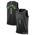 New Orleans Pelicans Zion Williamson Nike Unisex 2025/26 Swingman Jersey - Black - City Edition