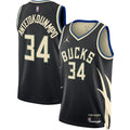 Milwaukee Bucks Giannis Antetokounmpo Jordan Brand Unisex Swingman Jersey - Statement Edition - Black