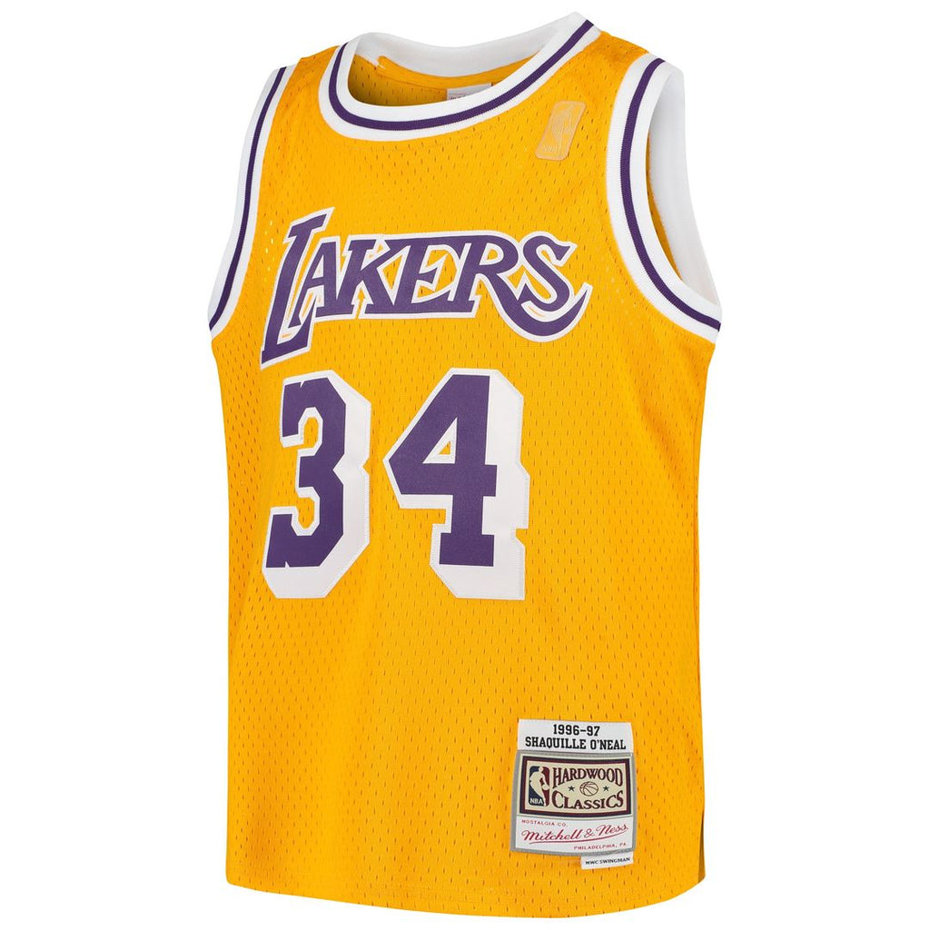 Los Angeles Lakers Shaquille O'Neal Mitchell & Ness Youth Swingman Throwback Jersey - Gold