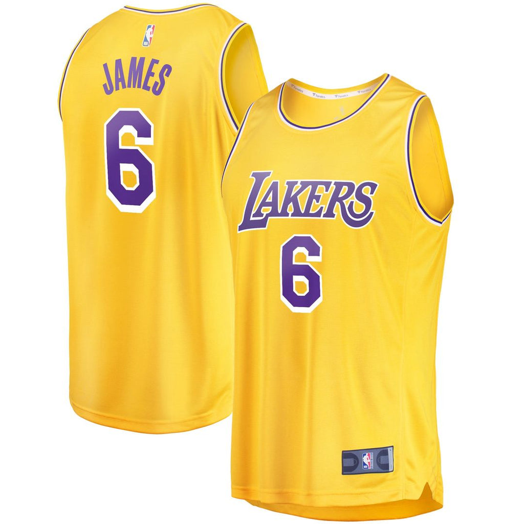 Los Angeles Lakers LeBron James Fanatics 2021/22 Fast Break Replica Jersey - Icon Edition - Gold
