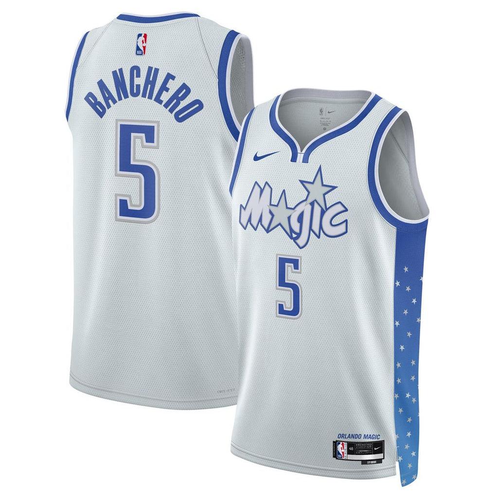 Orlando Magic Paolo Banchero Nike Unisex 2025/26 Swingman Jersey - Silver - City Edition