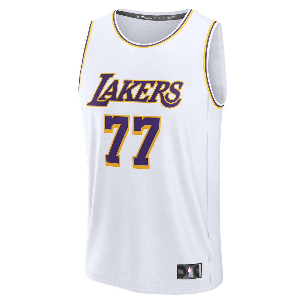 Los Angeles Lakers Luka Dončić Fanatics Youth Fast Break Replica Jersey - White - Association Edition