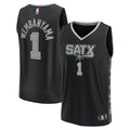 San Antonio Spurs Victor Wembanyama Fanatics Youth Fast Break Player Jersey - Statement Edition - Black