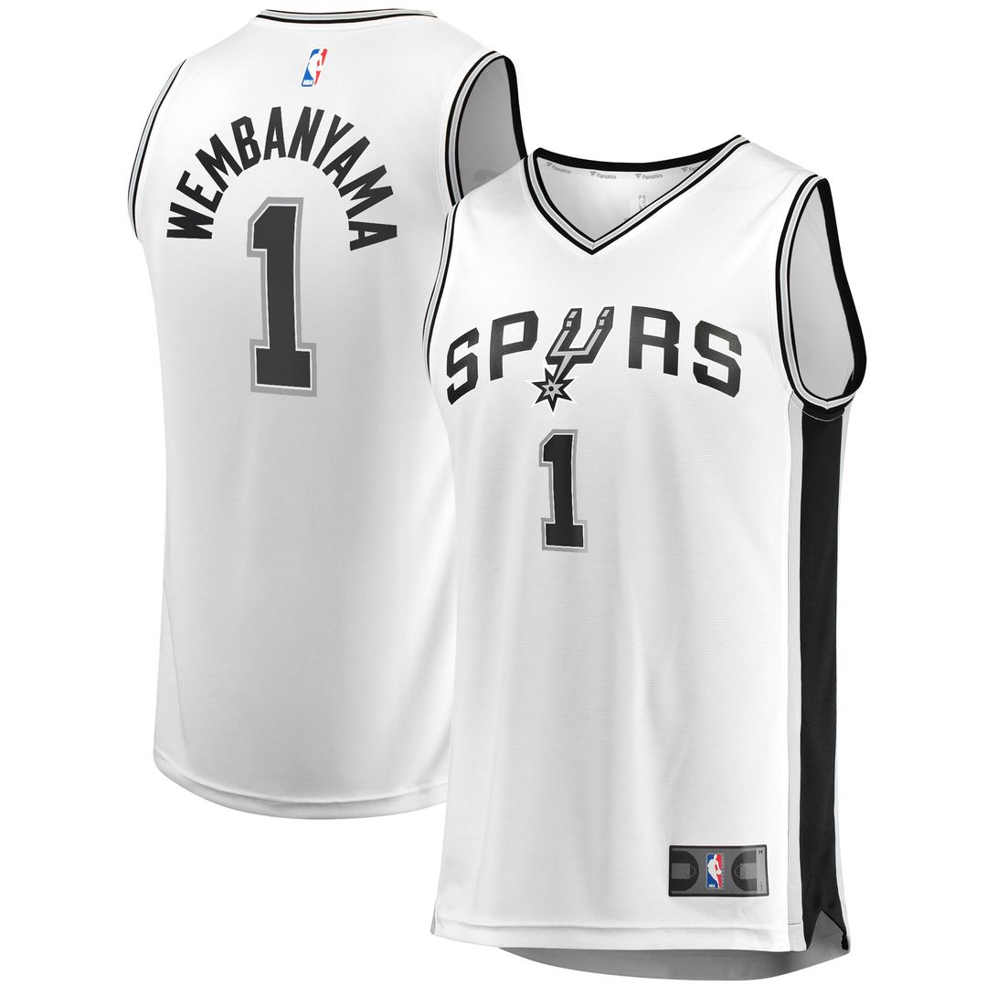 San Antonio Spurs Victor Wembanyama Fanatics Youth Fast Break Player Jersey - Association Edition - White