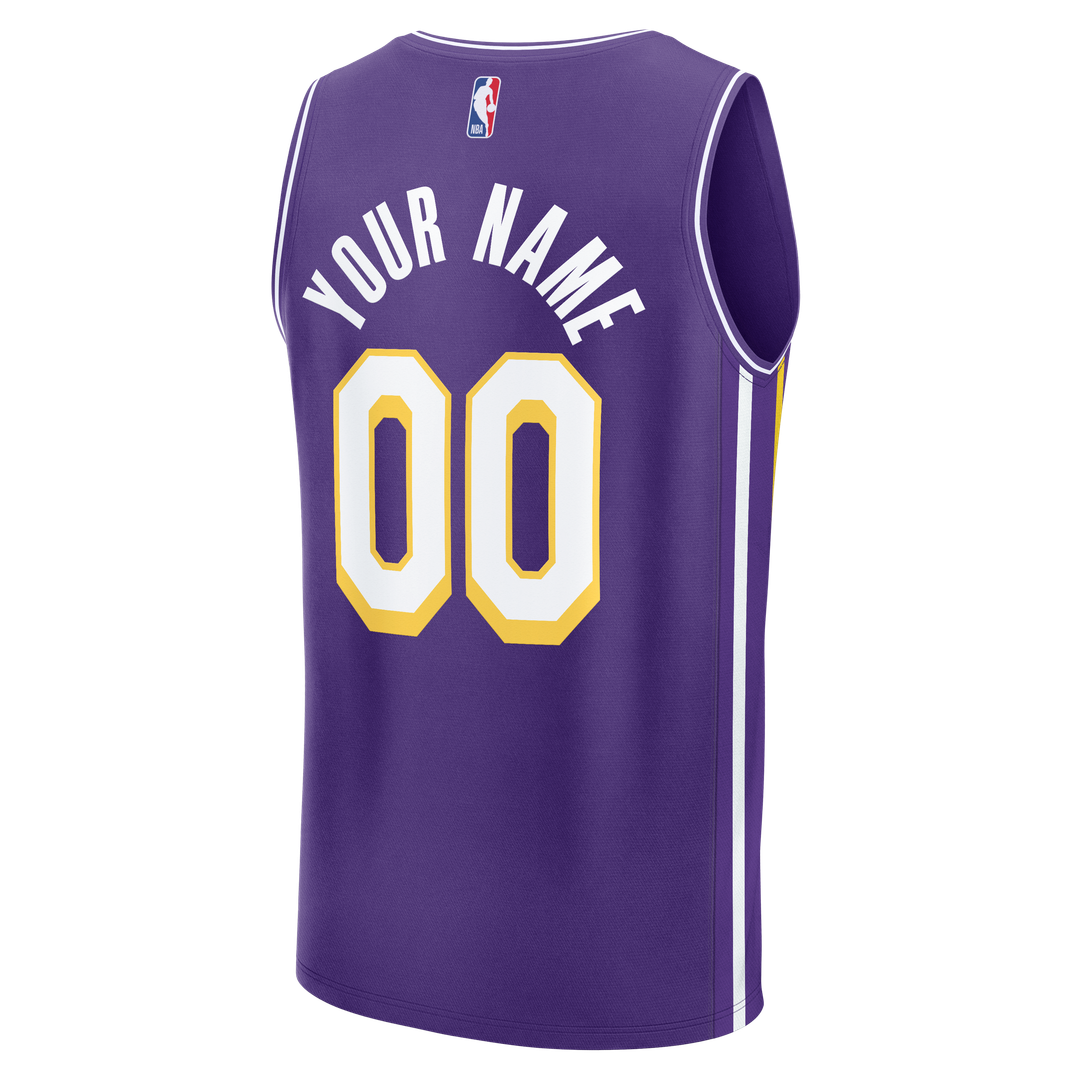 Los Angeles Lakers Fanatics Fast Break Custom Jersey - Icon Edition - Purple
