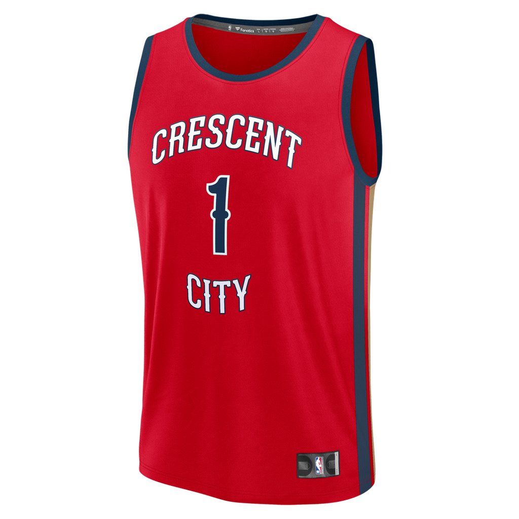 New Orleans Pelicans Zion Williamson Fanatics Youth Fast Break Player Jersey - Statement Edition - Red