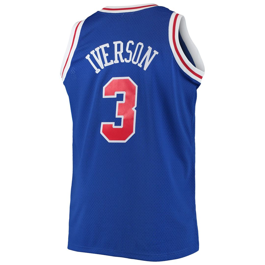 Philadelphia 76ers Allen Iverson Mitchell & Ness 2000/01 Big & Tall Hardwood Classics Swingman Jersey - Black