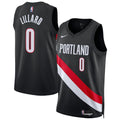Portland Trail Blazers Damian Lillard Nike Unisex Swingman Player Jersey - Icon Edition - Black