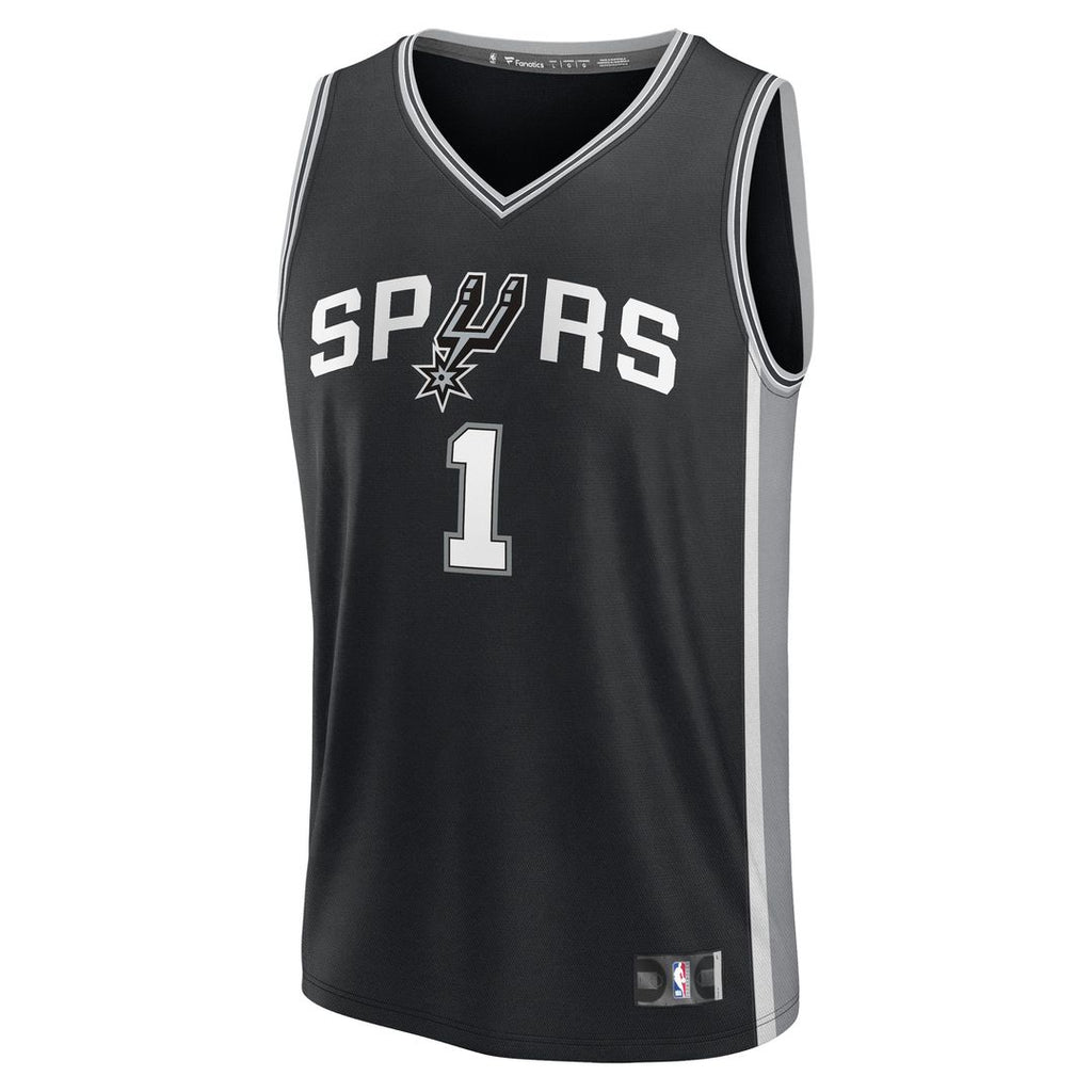 San Antonio Spurs Victor Wembanyama Fanatics Fast Break Replica Player Jersey - Icon Edition - Black