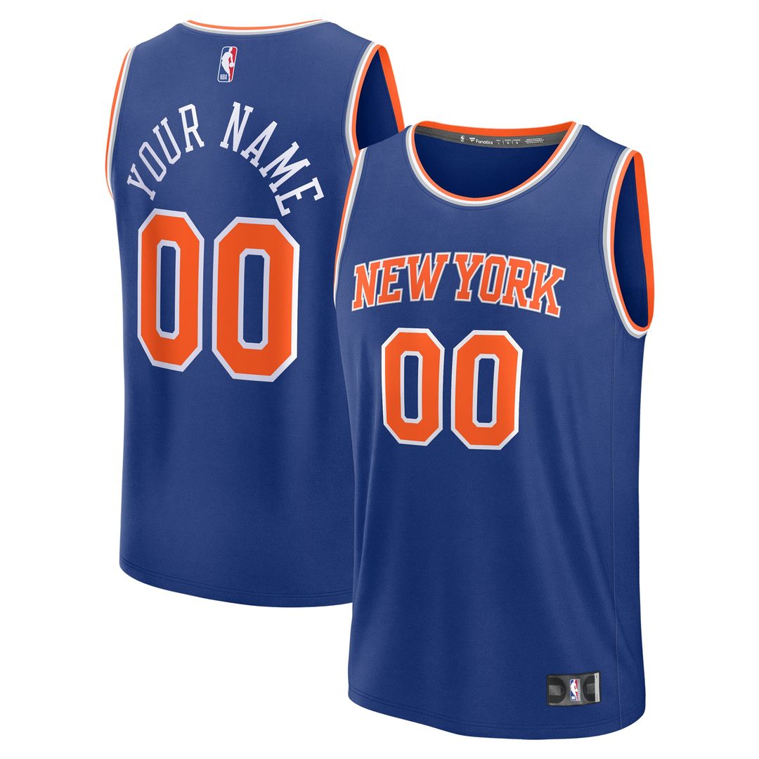 New York Knicks Fanatics Youth Fast Break Custom Jersey - Association Edition - White