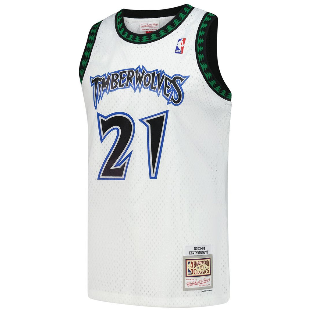 Minnesota Timberwolves Kevin Garnett Mitchell & Ness Hardwood Classics Swingman Jersey - White