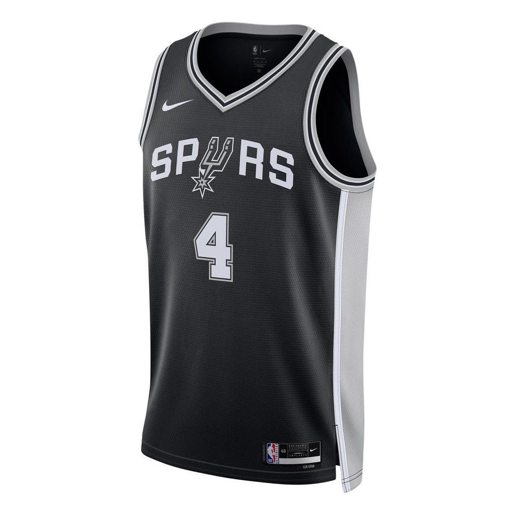 San Antonio Spurs De'Aaron Fox Nike Unisex Swingman Player Jersey - Icon Edition - Black