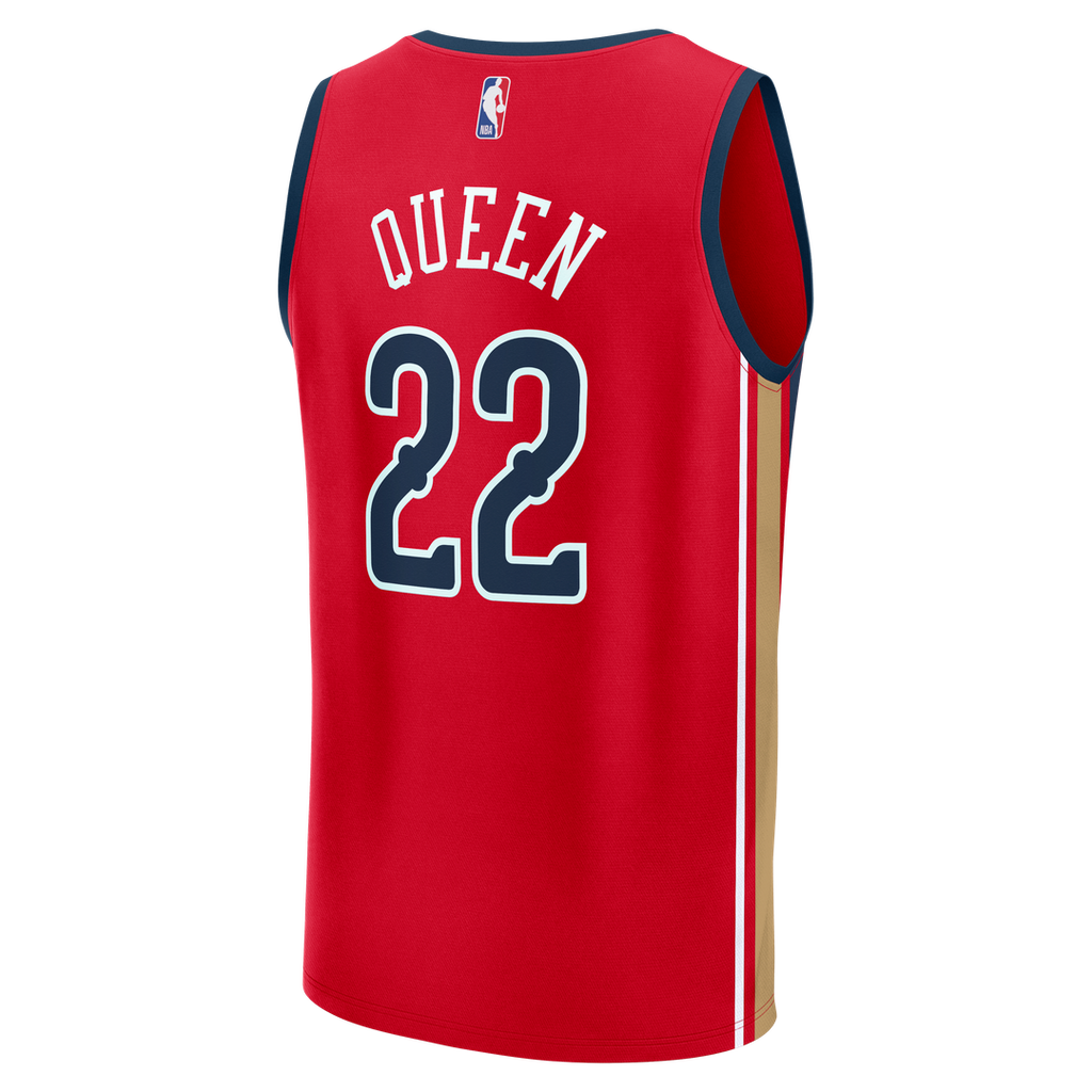 New Orleans Pelicans Derik Queen Fanatics Fast Break Replica Player Jersey - Statement Edition - Red