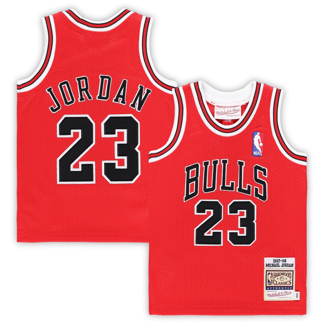 Chicago Bulls Michael Jordan Mitchell & Ness Infant 1996/97 Hardwood Classics Authentic Jersey - Black