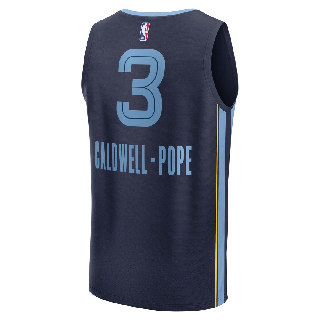 Memphis Grizzlies Kentavious Caldwell - Pope Fanatics Youth Fast Break Replica Player Jersey - Icon Edition - Navy