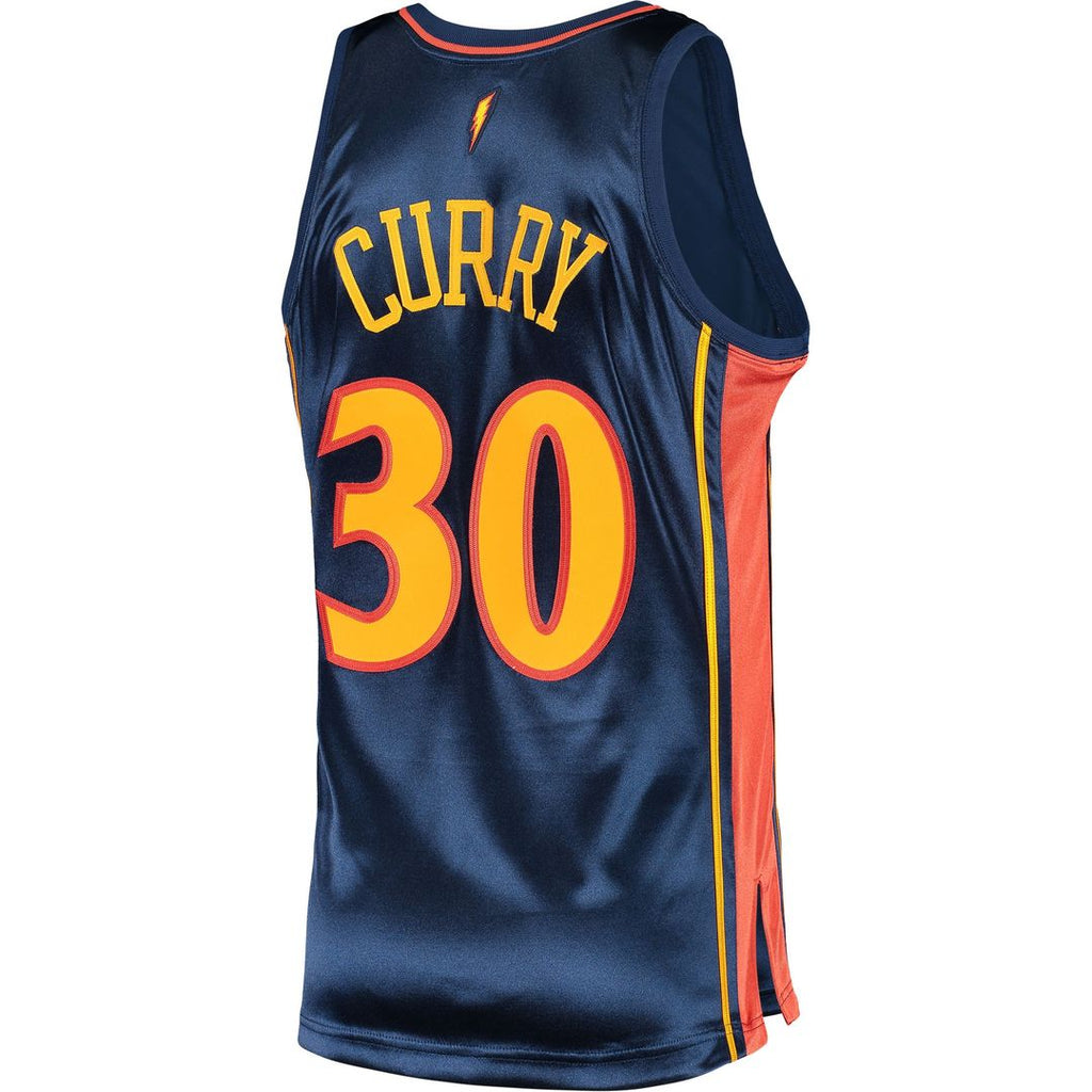 Golden State Warriors Stephen Curry Mitchell & Ness 2009/10 Hardwood Classics Authentic Jersey - Navy