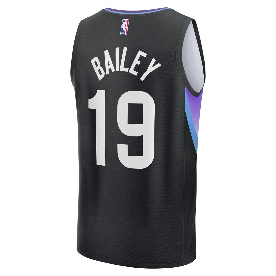 Utah Jazz Ace Bailey Fanatics 2025 NBA Draft First Round Pick Fast Break Replica Jersey - Statement Edition - Black