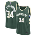 Milwaukee Bucks Giannis Antetokounmpo Fanatics Fast Break Replica Player Jersey - Icon Edition - Hunter Green