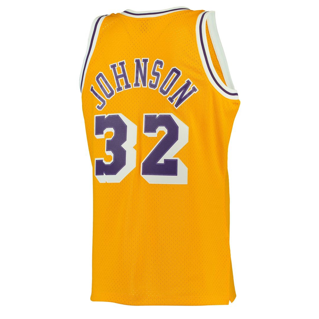 Los Angeles Lakers Magic Johnson Mitchell & Ness 1984/85 Hardwood Classics Swingman Jersey - Purple