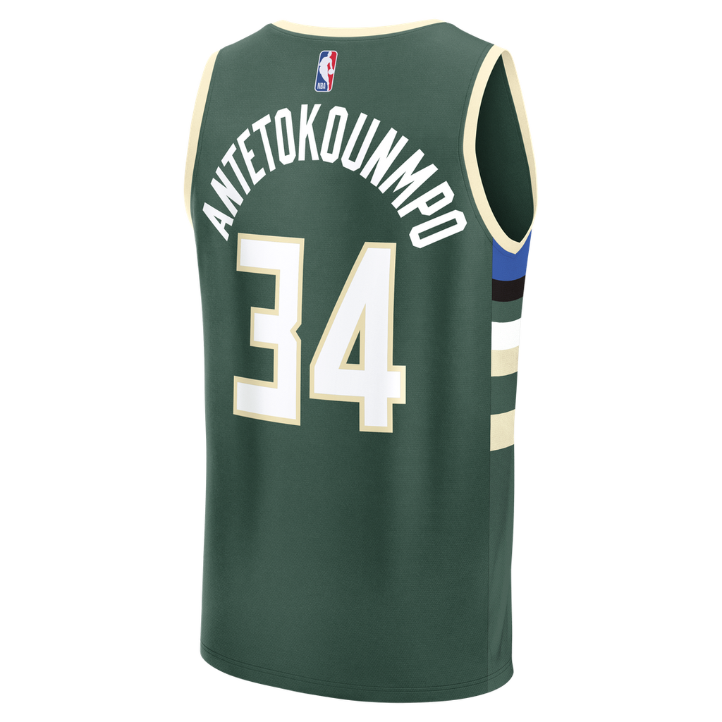 Milwaukee Bucks Giannis Antetokounmpo Fanatics Fast Break Replica Player Jersey - Icon Edition - Hunter Green