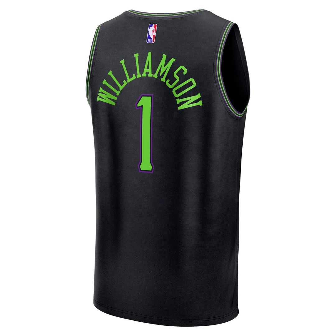 New Orleans Pelicans Zion Williamson Fanatics Youth Fast Break Jersey - City Edition - Black