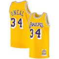 Los Angeles Lakers Shaquille O'Neal Mitchell & Ness 1996/97 Hardwood Classics Authentic Jersey - Gold