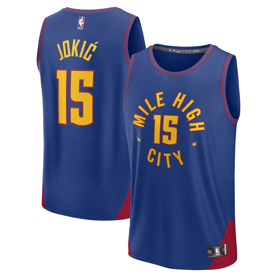 Denver Nuggets Nikola Jokic Fanatics Youth Fast Break Replica Player Jersey - Statement Edition - Blue