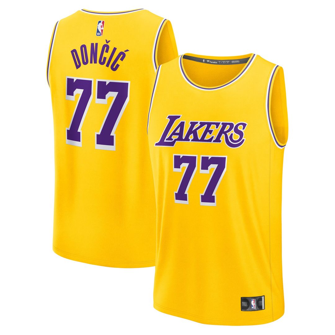 Los Angeles Lakers Luka Dončić Fanatics Big & Tall Fast Break Player Jersey - Gold - Icon Edition