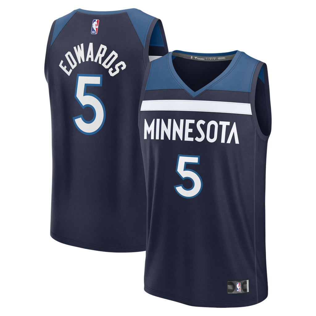 Minnesota Timberwolves Anthony Edwards Fanatics Fast Break Replica Player Jersey - Icon Edition - Navy