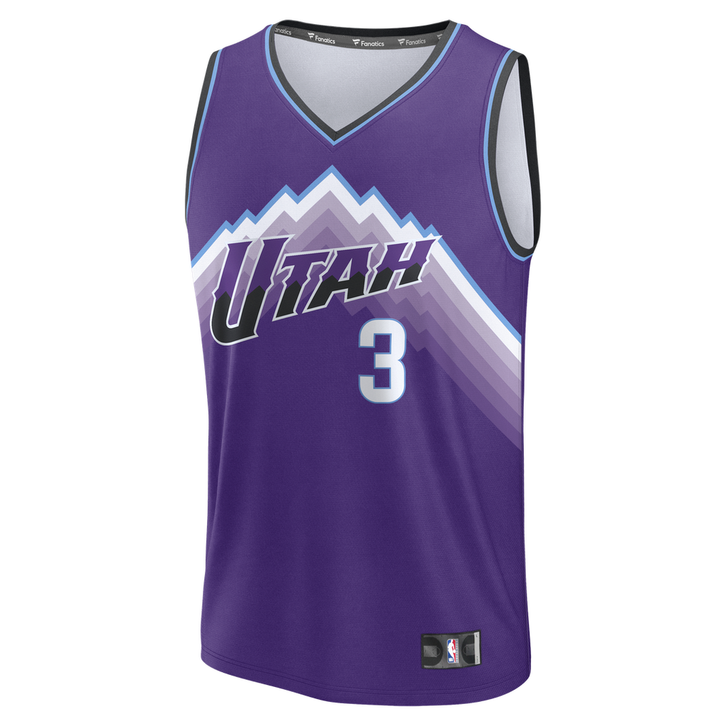 Utah Jazz Keyonte George Fanatics Fast Break Replica Jersey - Purple - Icon Edition